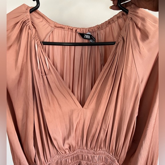 Zara blush pink flowy dress! - Picture 2 of 2